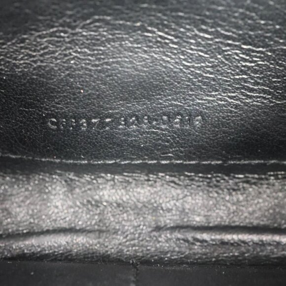 Yves Saint Laurent  Grain De Poudre Chevron Leather Wallet On Chain Neon Pink - Picture 16 of 16